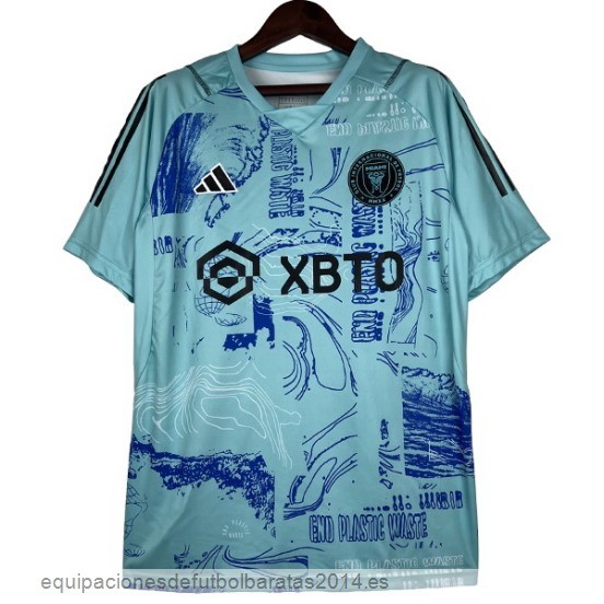 Nuevo Tailandia Especial Camiseta Inter Miami 23/24 Azul Verde Baratas